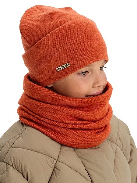 Комплект шапка и снуд из 100% шерсти мериносов, фото 6