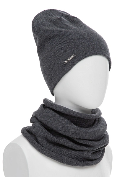 Комплект шапка и снуд из 100% шерсти мериносов, фото 1