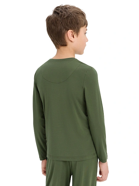 Лонгслив серии Bamboo для мальчика, цвет олива, фото 2