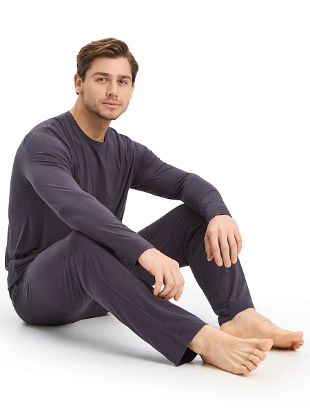 Брюки мужские серии Bamboo, цвет темно-серый, фото 5