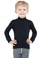 Термоводолазка детская для мальчиков с длинным рукавом серии SOFT CITY STYLE Черный
