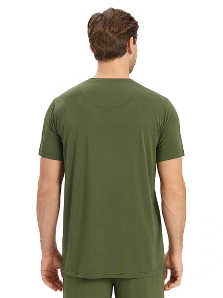 Футболка мужская серии Bamboo, цвет олива, фото 2