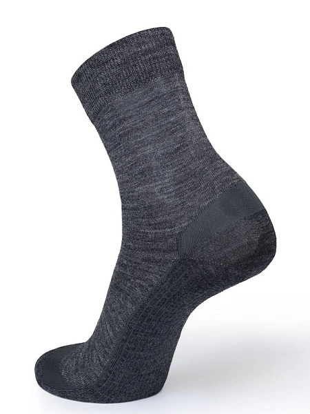 Термоноски женские серии FUNCTIONAL MERINO WOOL, цвет темно-серый меланж, фото 3