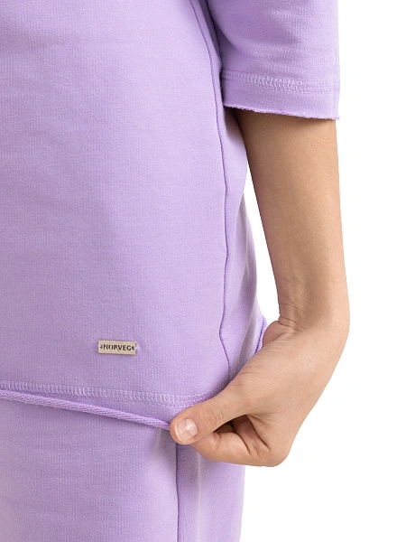 Футболка детская для девочек серии Cotton, цвет лаванда, фото 3