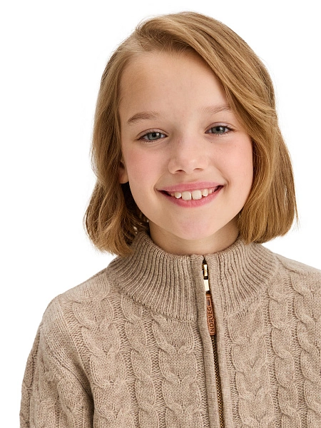 Кофта на молнии Super Fine Merino Wool для девочек, фото 3