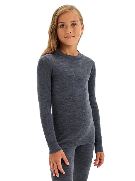 SOFT Комплект термобелья для девочек, цвет темно-серый, фото 3