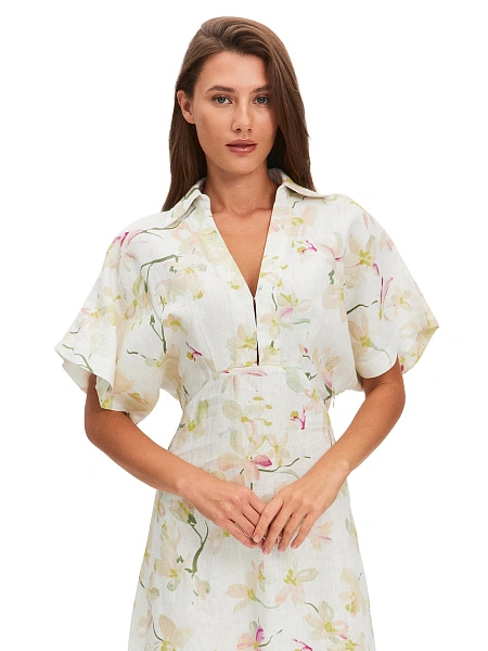 LINEN Платье женское, цвет паттерн magnolia, фото 3