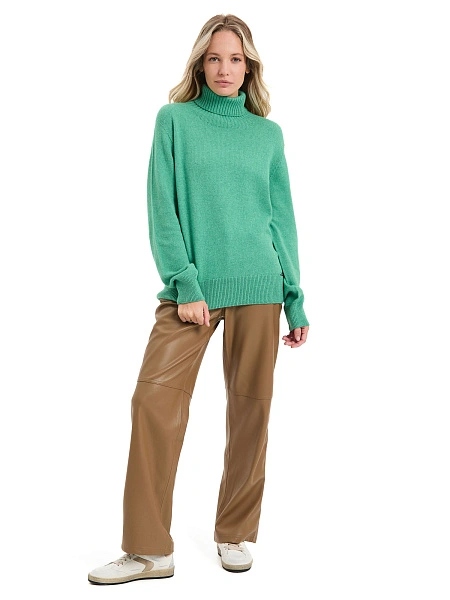 Свитер женский Cashmere&Merino blend oversize, цвет мята, фото 4