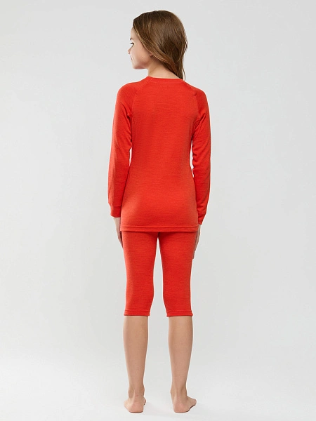 Комплект термобелья для девочек серии SPORT WOOL, цвет красный, фото 4