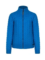 Кардиган на молнии Super Fine Merino Wool подростковый для мальчиков Бирюзово-синий