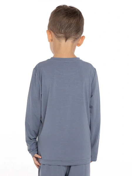 Лонгслив Bamboo для мальчика-подростка, цвет серый, фото 4