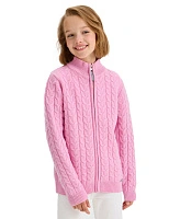 Кардиган на молнии Super Fine Merino Wool подростковый для девочек Розовый
