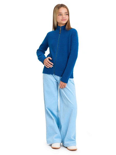 Кардиган из 100% шерсти мериноса на молнии для девочек-подростков, цвет арктик, фото 5