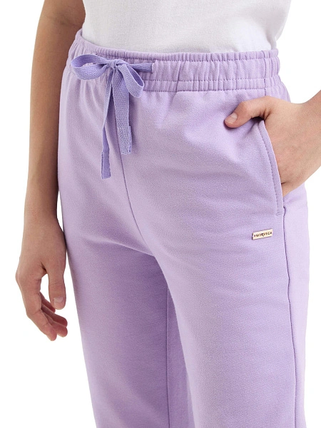 Брюки-джоггеры подростковые для мальчиков серии Cotton, цвет лаванда, фото 4