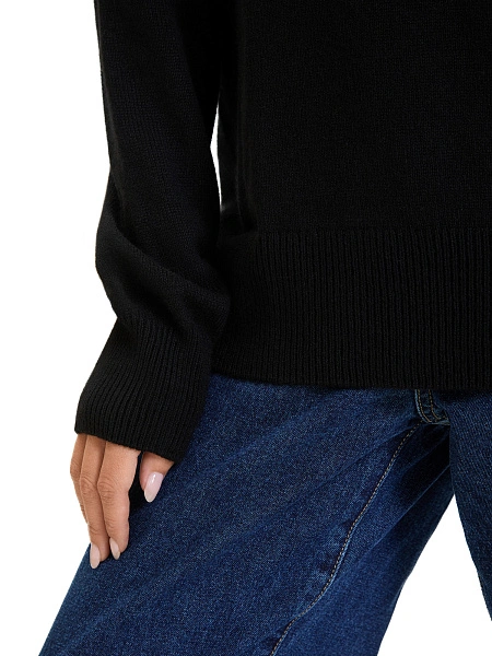 Свитер женский Cashmere&Merino blend oversize, цвет черный, фото 3