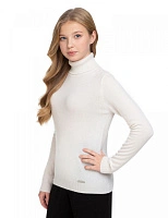 Свитер Cashmere подростковый с высоким воротом Белый
