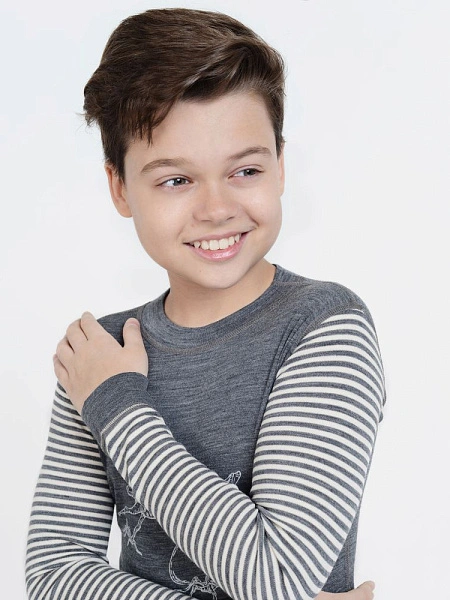 Термофутболка для мальчиков - подростков серии SOFT TEENS, цвет cерый с рисунком, фото 5