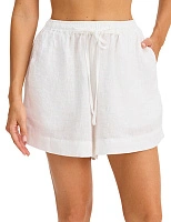 LINEN Шорты женские casual Белый