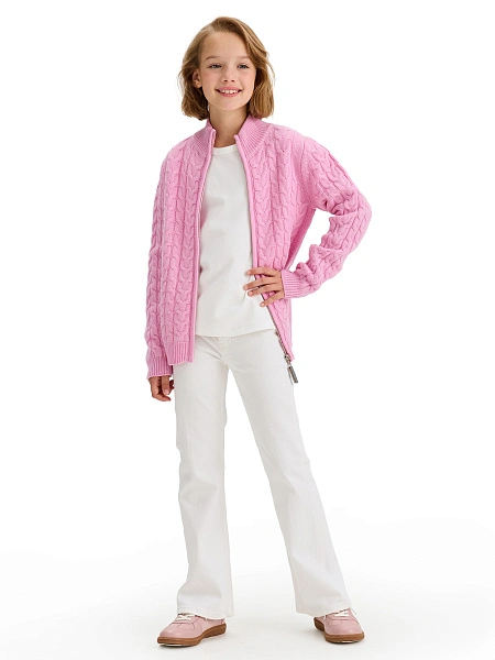 Кофта на молнии Super Fine Merino Wool для девочек, фото 5