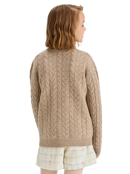 Кофта на молнии Super Fine Merino Wool для девочек, фото 2