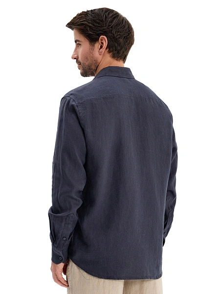 Рубашка мужская прямая, цвет графитовый, фото 2