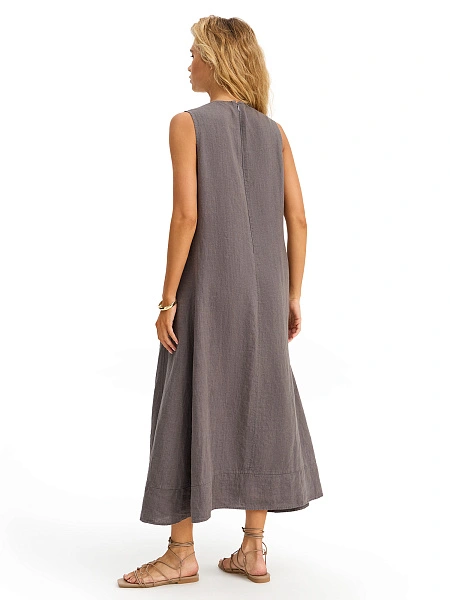 LINEN Платье женское, цвет серый, фото 2
