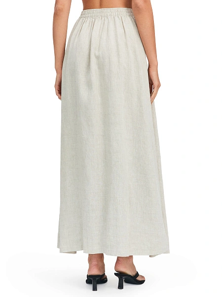 Юбка LINEN из умягченного льна, цвет бежевый меланж, фото 3