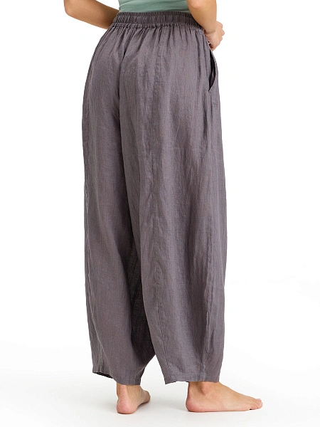 Брюки женские "baggy" серии LINEN, цвет серый, фото 4