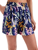 Шорты SILK женские с карманом Паттерн Spring Garden