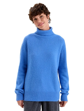 Свитер из пуха ангорского кролика, цвет голубой, фото 1