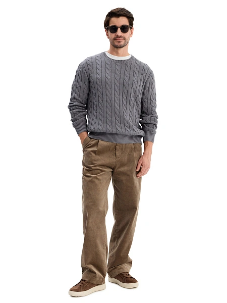 Джемпер Cotton мужской "косы", цвет графитовый, фото 6