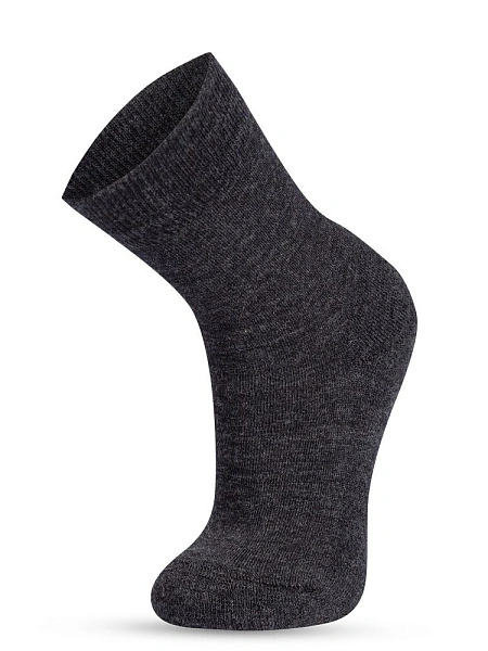 Термоноски детские шерстяные серии SOFT MERINO WOOL, цвет темно-серый меланж, фото 2