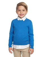 Джемпер Merino Wool Seamless детский для мальчиков бесшовный Лазурный