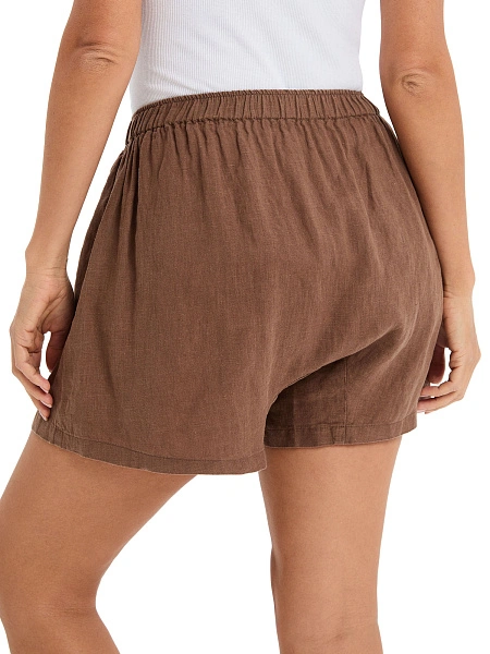 Шорты женские серии LINEN, цвет кофе, фото 4