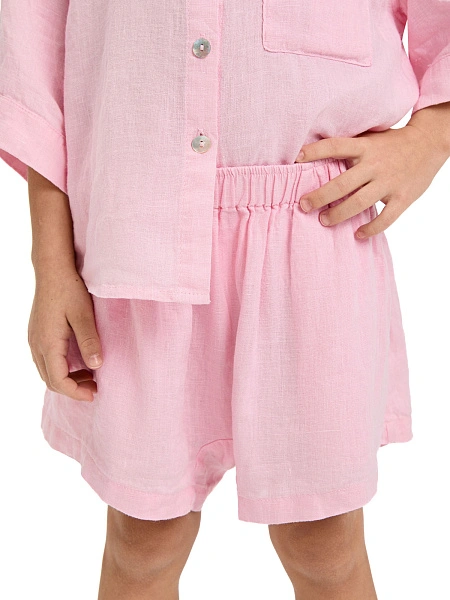 Шорты для девочки серии LINEN, цвет нежно-розовый, фото 5