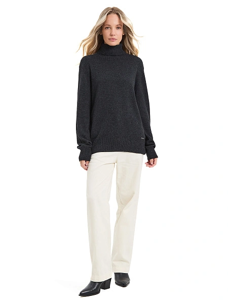 Свитер женский Cashmere&Merino blend oversize, цвет антрацит, фото 4