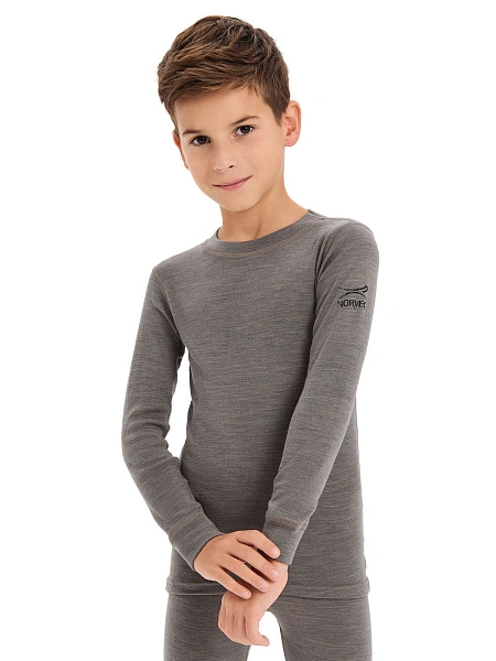 SOFT Комплект термобелья для мальчиков, цвет серо-бежевый, фото 4