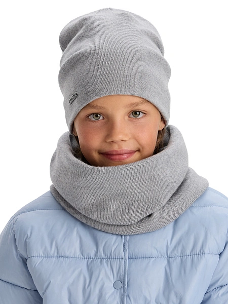 Комплект шапка и снуд из 100% шерсти мериносов, фото 2
