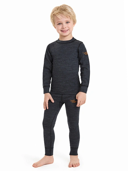 Термобелье кальсоны серии ACTIVE KIDS, двухслойное термобелье, цвет антрацит, фото 3