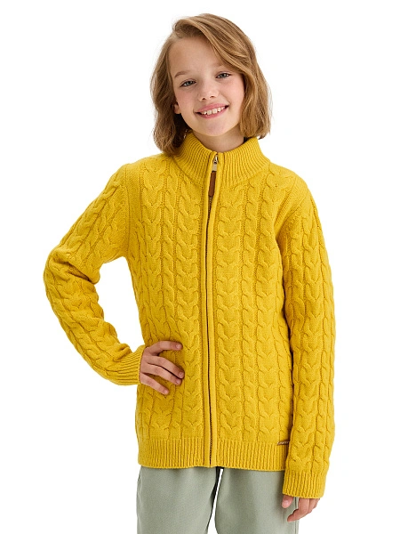 Кофта на молнии Super Fine Merino Wool для девочек, фото 1