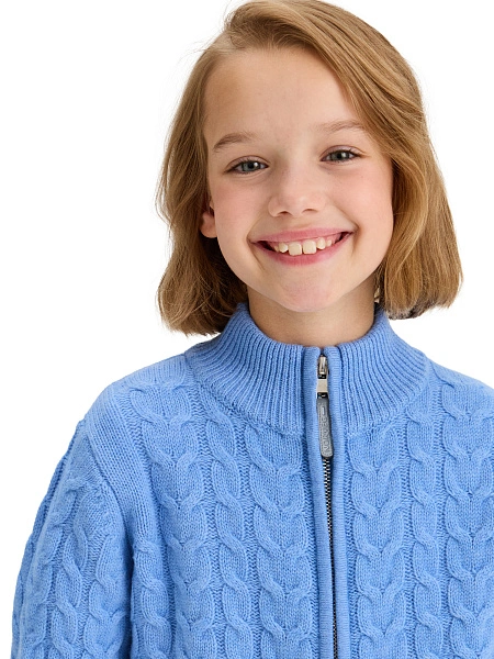 Кофта на молнии Super Fine Merino Wool для девочек, фото 3