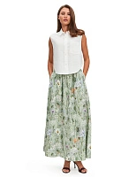 Юбка LINEN из умягченного льна Паттерн Flowers