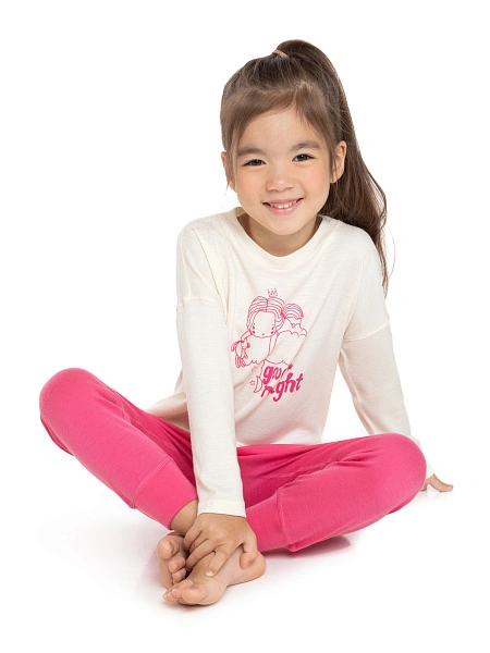 Пижама для девочки из шерсти мериносов, фото 1