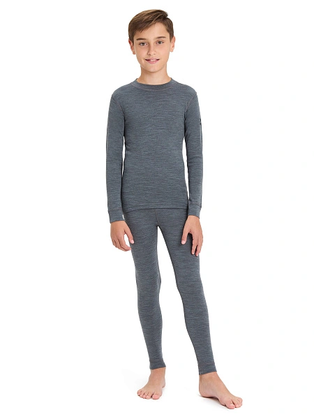SOFT Комплект термобелья для мальчиков-подростков, цвет серый меланж, фото 1