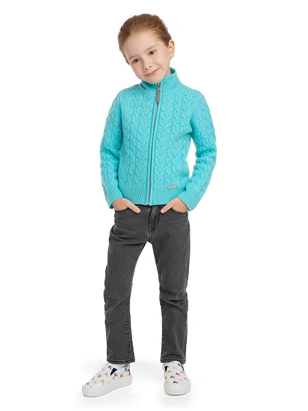 Кофта на молнии Super Fine Merino Wool для девочек, фото 2