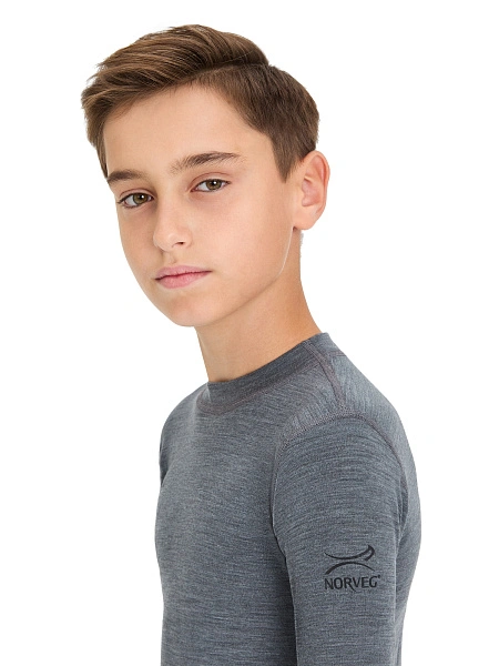 SOFT Комплект термобелья для мальчиков-подростков, цвет серый меланж, фото 4