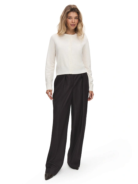 Кардиган на пуговицах, цвет молочный, фото 6