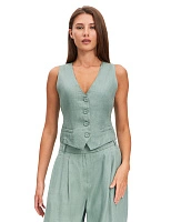 LINEN Жилет женский Шалфей