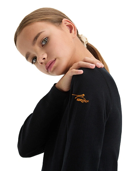 Термофутболка для девочек - подростков серии ACTIVE KIDS, цвет черный, фото 5