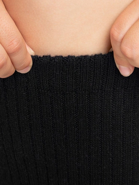 Бесшовные гамаши для детей, 50% шерсть мериносов 50% акрил, цвет черный, фото 4